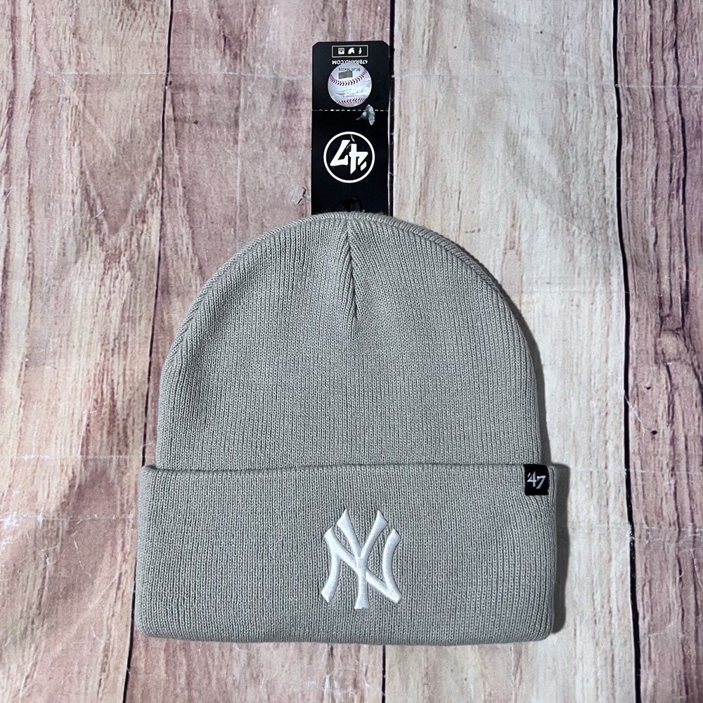 47 Brand MLB New York Yankees Haymaker CUFF KNIT Beanie Gray One Size